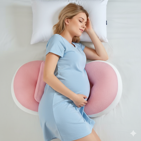 Aura Mother Pregnancy Wedge Pillow for Belly, Back & Hip Support – Washable Cover